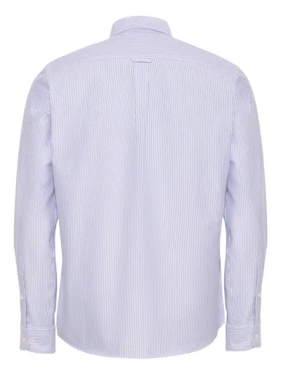 Loja Das Meias Striped-pattern Button Shirt In Blue