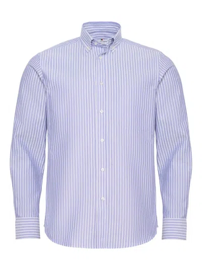 Loja Das Meias Striped-pattern Button Shirt In Blue