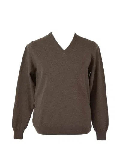 Loja Das Meias Pullover Mit V-ausschnitt In Brown
