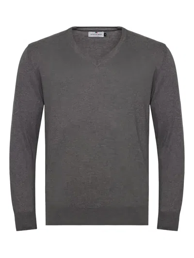 Loja Das Meias V-neck Sweater In Gray