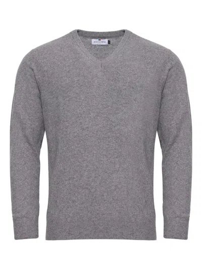 Loja Das Meias V-neck Wool Sweater In Gray