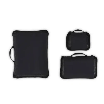 Lojel Ordo 3-piece Compression Packing Cubes For Space-saving Travel In Black