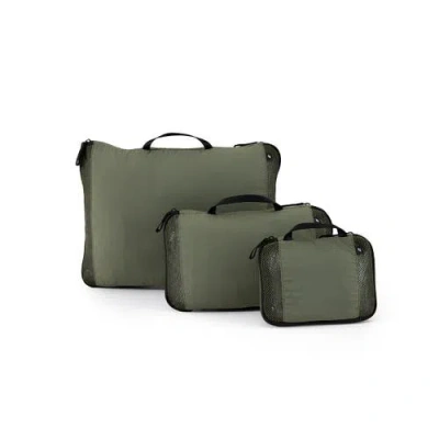 Lojel Ordo 3-piece Compression Packing Cubes For Space-saving Travel In Green