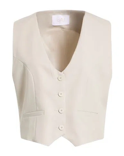 Lokita Milano Woman Tailored Vest Light Grey Size L Polyester, Viscose, Elastane In Neutral