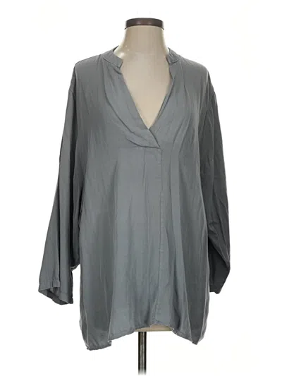 Pre-owned Lola 3/4 Sleeve Blouse In Gray