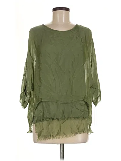 Lola 3/4 Sleeve Blouse In Green