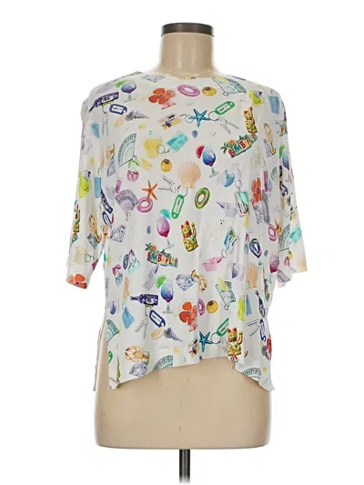 Pre-owned Lola 3/4 Sleeve Blouse In White