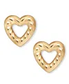Lola Ade 14k Gold-plated Open Heart Stud Earrings In Gold