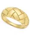 Lola Ade 18k Gold-plated Stainless Steel Biricki-etched Ring In Gold