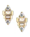 Lola Ade 18k Gold-plated Sterling Silver Cubic Zirconia Geometric Stud Earrings In Gold