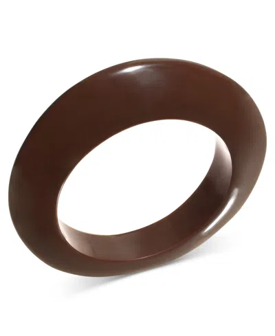 Lola Ade Colored Resin Slip-on Bangle Bracelet In Dark Brown