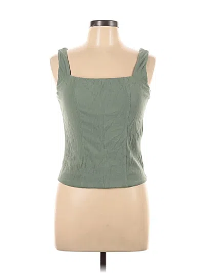Pre-owned Lola And Grace Sleeveless Top Green Sweetheart Neckline Tops
