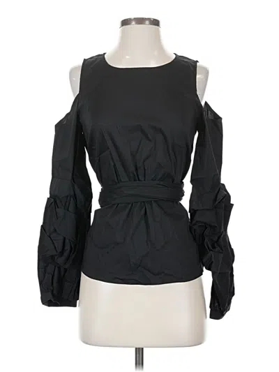 Pre-owned Lola And Grace Tank Top Black Cold Shoulder Neckline Tops