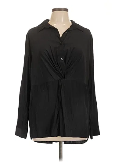 Pre-owned Lola And Sophie 3/4 Sleeve Blouse In Black