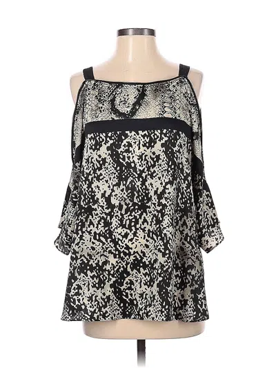 Pre-owned Lola And Sophie 3/4 Sleeve Blouse In Brown