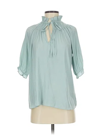 Pre-owned Lola And Sophie 3/4 Sleeve Blouse In Teal