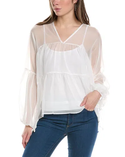 Lola And Sophie Lola & Sophie Chiffon Tiered Top In White