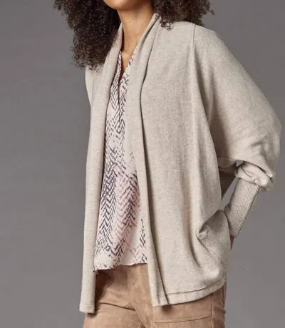 Lola And Sophie Cocoon Cardigan In Heather Oatmeal