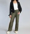 Lola And Sophie Double Waistband Pants In Olivey In Multi