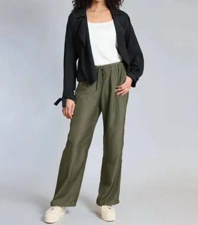 Lola And Sophie Double Waistband Pants In Olivey In Multi