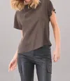 Lola And Sophie Drop Shoulder Hybrid T-shirt In Moss