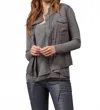 Lola And Sophie Hybrid Utility Jacket In Steel In Gray