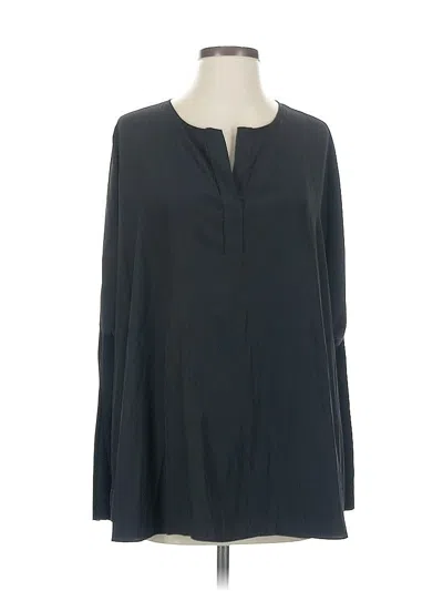 Pre-owned Lola And Sophie Long Sleeve Blouse In Black