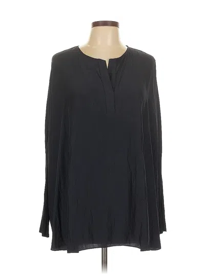 Pre-owned Lola And Sophie Long Sleeve Blouse In Black