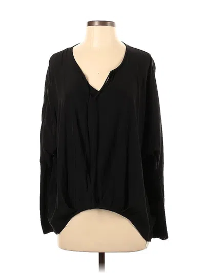 Pre-owned Lola And Sophie Long Sleeve Blouse In Black
