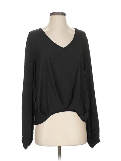 Pre-owned Lola And Sophie Long Sleeve Blouse In Black