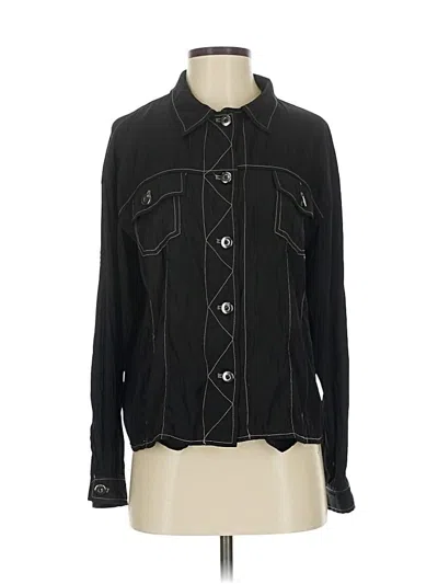 Pre-owned Lola And Sophie Long Sleeve Blouse In Black