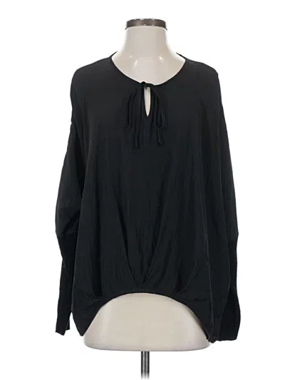 Pre-owned Lola And Sophie Long Sleeve Blouse In Black