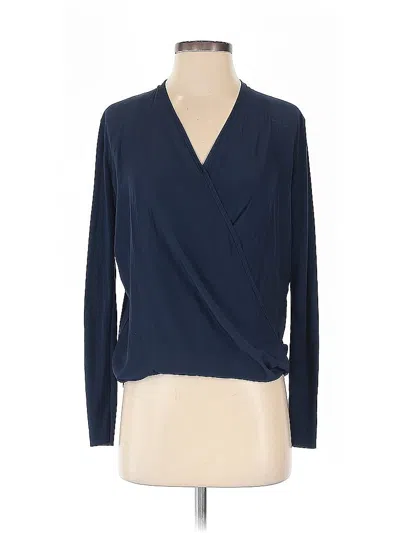Pre-owned Lola And Sophie Long Sleeve Blouse In Blue