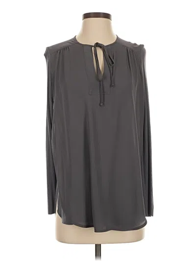 Pre-owned Lola And Sophie Long Sleeve Blouse In Gray
