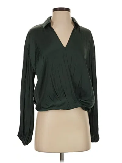 Pre-owned Lola And Sophie Long Sleeve Blouse In Green