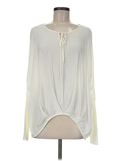 Pre-owned Lola And Sophie Long Sleeve Blouse In Ivory