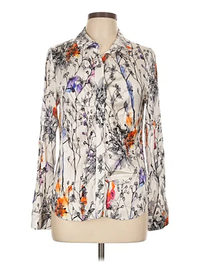 Pre-owned Lola And Sophie Long Sleeve Blouse In Ivory