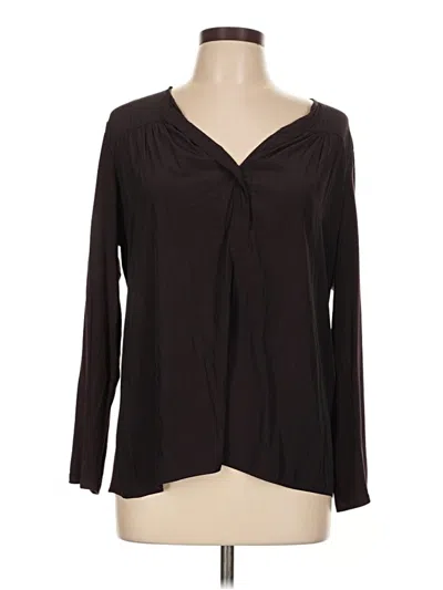 Pre-owned Lola And Sophie Long Sleeve Blouse In Purple