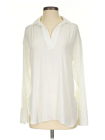 Pre-owned Lola And Sophie Long Sleeve Blouse In White