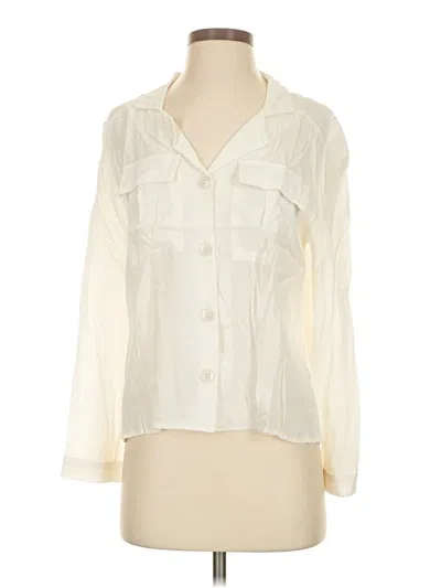 Pre-owned Lola And Sophie Long Sleeve Blouse In White
