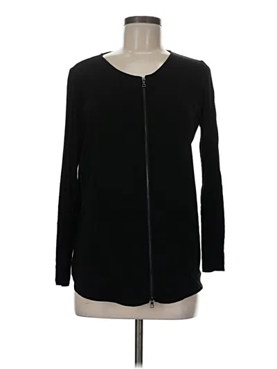 Pre-owned Lola And Sophie Long Sleeve Top Black V-neck Tops