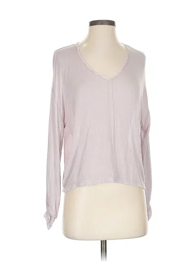 Pre-owned Lola And Sophie Long Sleeve Top Pink V Neck Tops