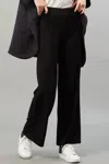 Lola And Sophie Luxe Ponte Pull On Pant In Black In Black
