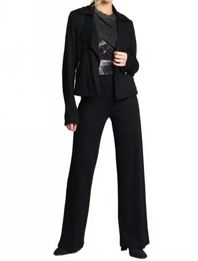 Lola And Sophie Luxe Ponte Pull On Pants In Black
