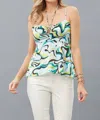 Lola And Sophie Pucci Keyhole Top In Mint In Green