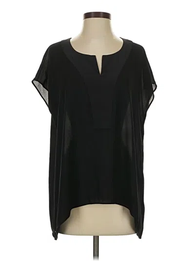 Pre-owned Lola And Sophie Short Sleeve Blouse In Black