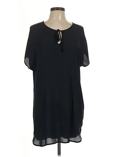 Pre-owned Lola And Sophie Short Sleeve Blouse In Black