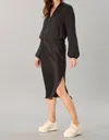 Lola And Sophie Vintage Satin Bomber Jacket In Black In Black