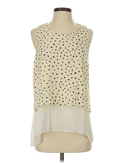 Pre-owned Lola And Sophie Sleeveless Blouse In Ivory
