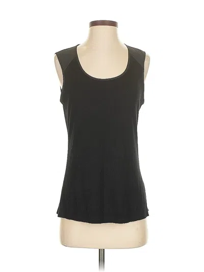 Pre-owned Lola And Sophie Sleeveless Top Black Scoop Neck Tops